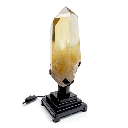 Large Brazilian Citrine Point Lighted Rotating Display Stand – Crystals & Minerals