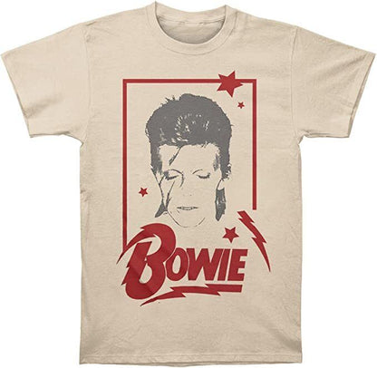 David Bowie Aladdin Sane T-Shirt – Cream Clothing, Shoes & Accessories > Men > Men's Clothing > Shirts > T-Shirts