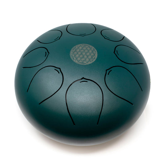 Pentatonic Steel Singing Drum - Dark Blue/Green - 25cm –