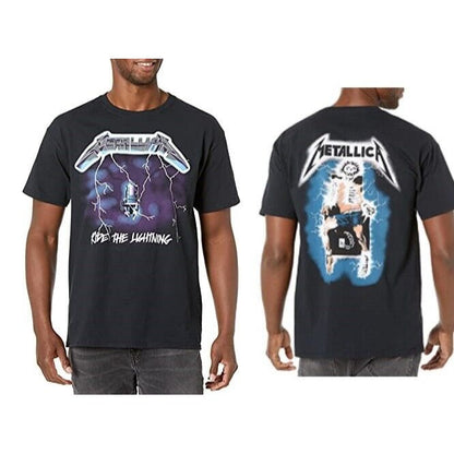 Metallica Band T-Shirt - Ride the Lightning Tee - Official Merch – Black White Men's T-shirts