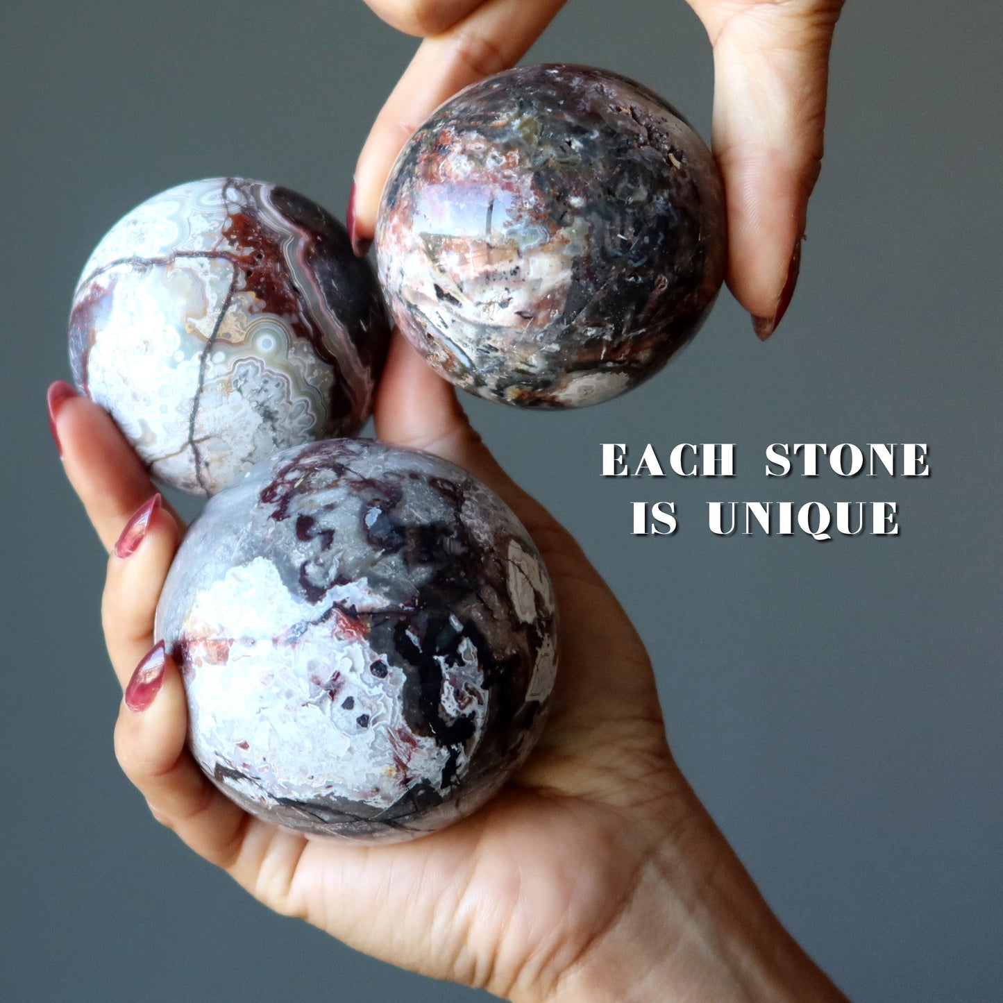 Crazy Lace Agate Crystal Sphere | Natural Agate Stone Ball – Balls