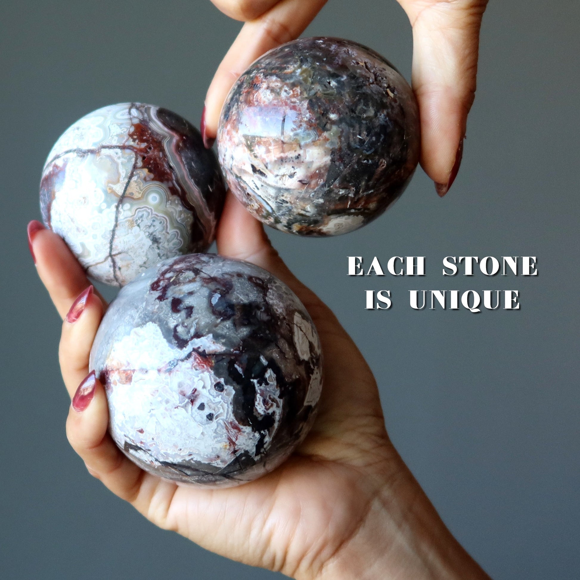 Crazy Lace Agate Crystal Sphere | Natural Agate Stone Ball – Balls