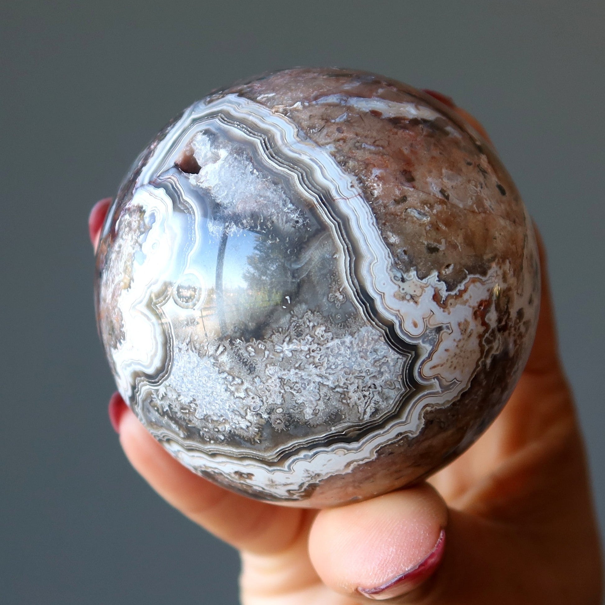 Crazy Lace Agate Crystal Sphere | Natural Agate Stone Ball – Balls