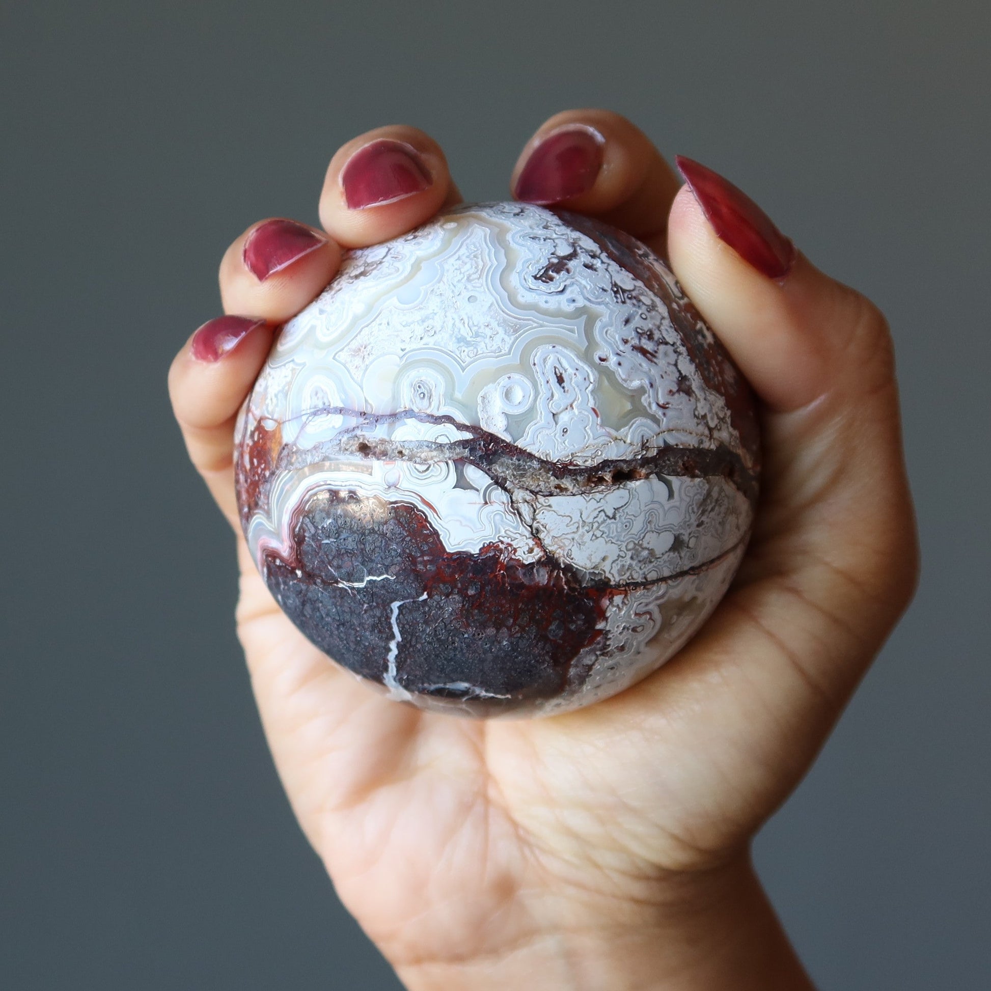 Crazy Lace Agate Crystal Sphere | Natural Agate Stone Ball – Balls