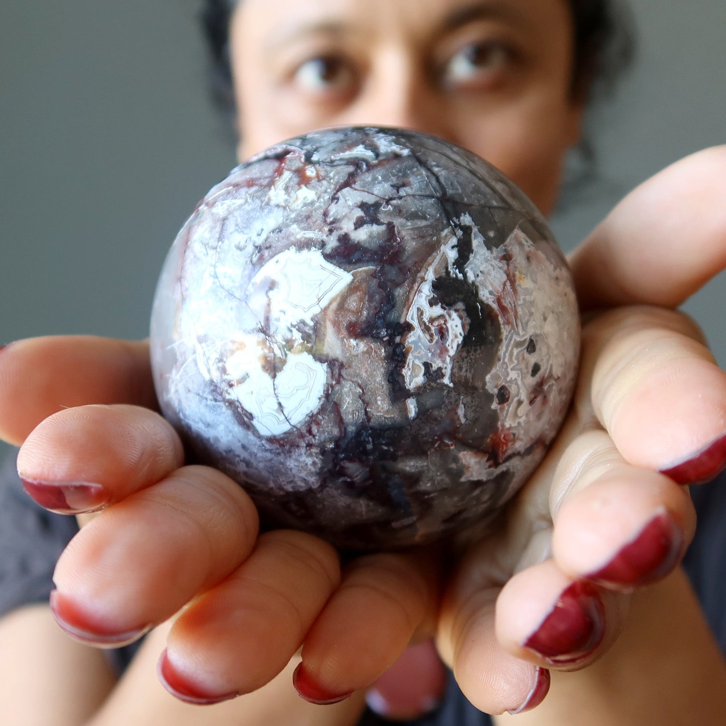 Crazy Lace Agate Crystal Sphere | Natural Agate Stone Ball – Balls