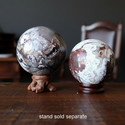 Crazy Lace Agate Crystal Sphere | Natural Agate Stone Ball – Balls