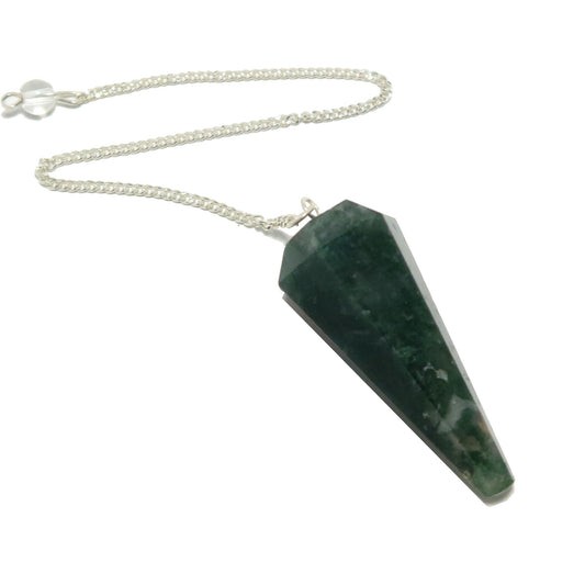 Moss Agate Pendulum | Crystal Dowsing Tool – Pendulums