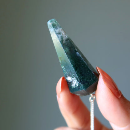 Moss Agate Pendulum | Crystal Dowsing Tool – Pendulums