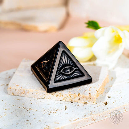 All Seeing Eye - Crystal Carved Pyramid of Ancient Wisdom – Crystal Heart