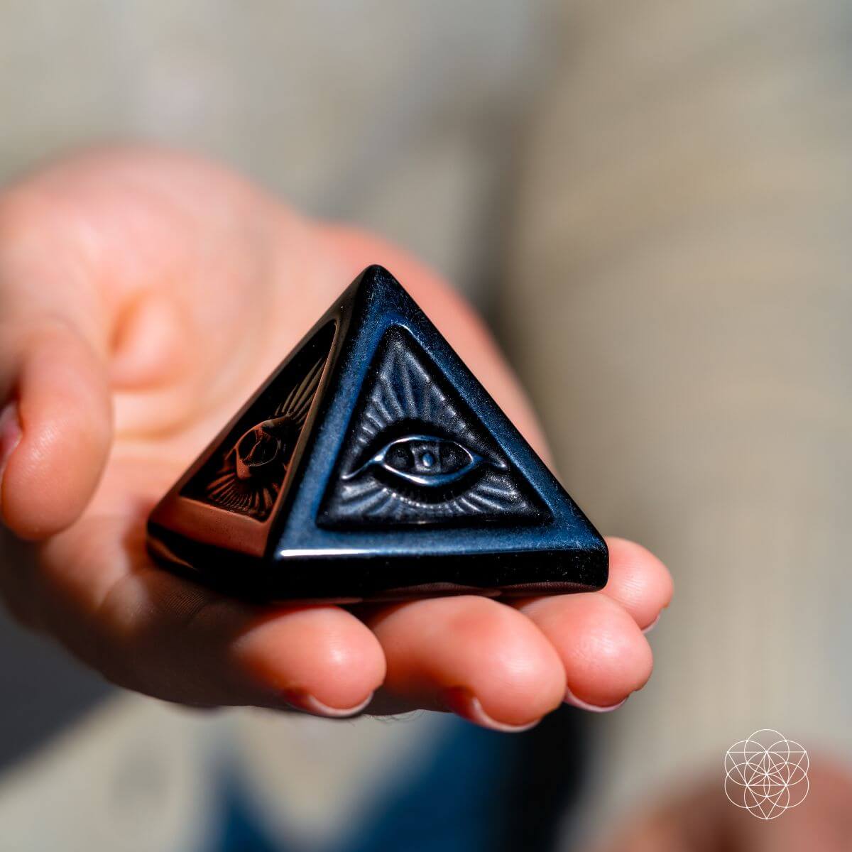 All Seeing Eye - Crystal Carved Pyramid of Ancient Wisdom – Crystal Heart