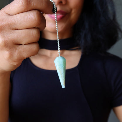 Amazonite Crystal Pendulum | Divination Healing Pendulum – Pendulums