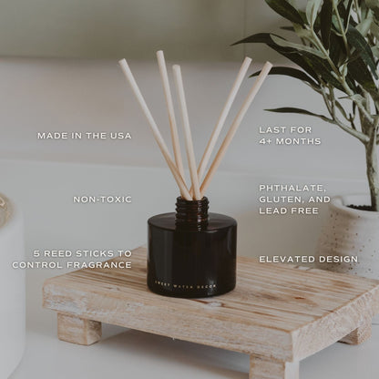 Warm and Cozy Amber Tinted Glass Jar Reed Diffuser