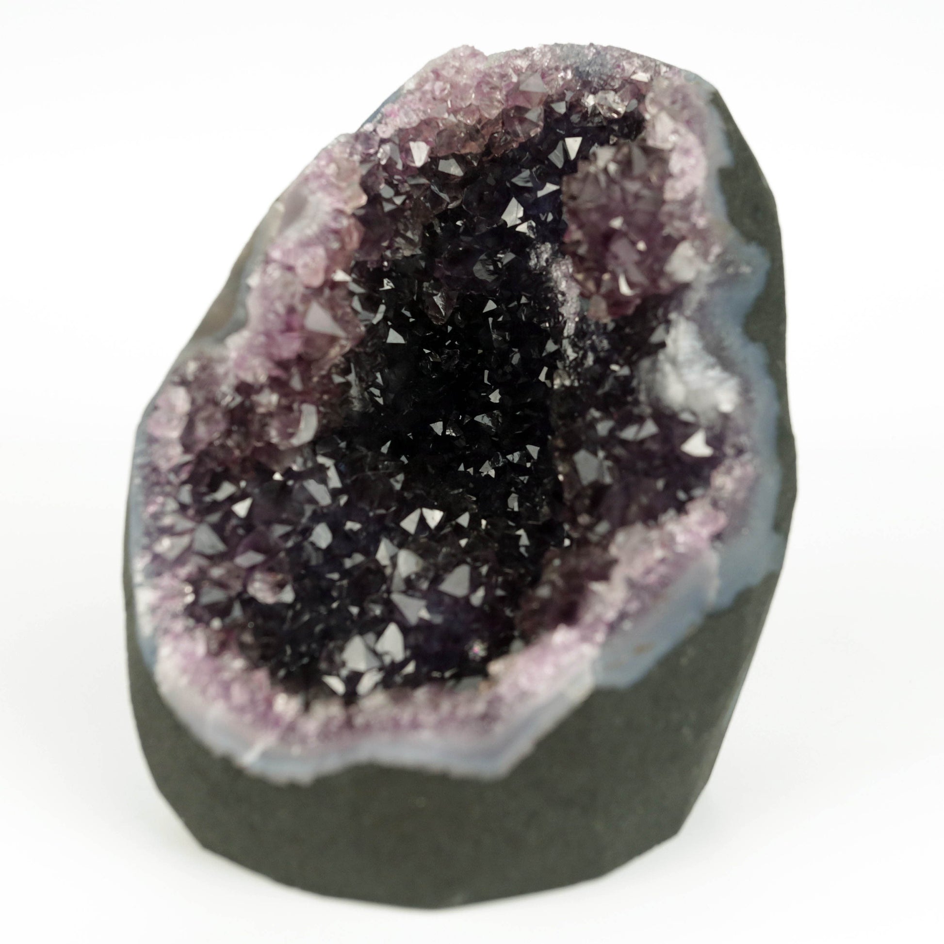 Amethyst Dark Purple Crystals Geode Natural Mineral Specimen # B 4645 – Amethyst