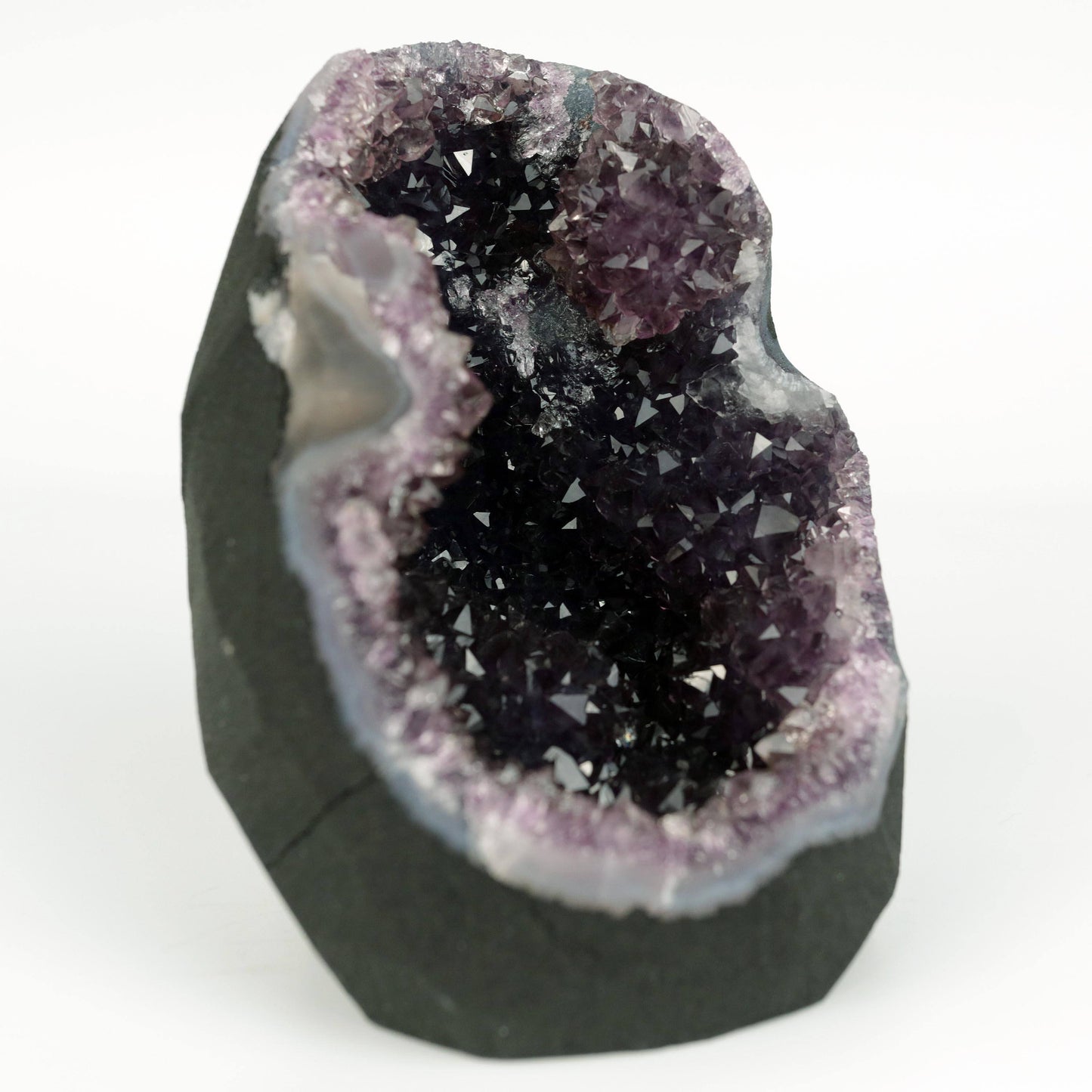 Amethyst Dark Purple Crystals Geode Natural Mineral Specimen # B 4645 – Amethyst