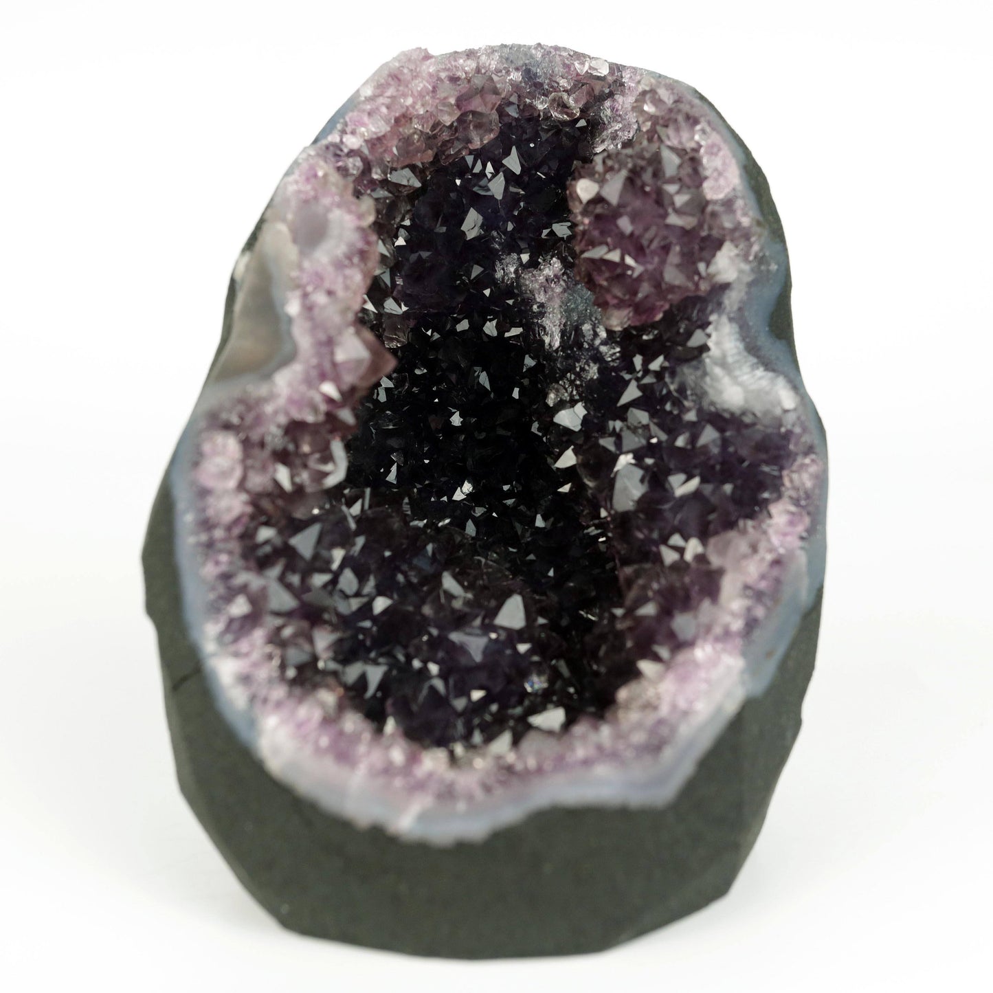 Amethyst Dark Purple Crystals Geode Natural Mineral Specimen # B 4645 – Amethyst