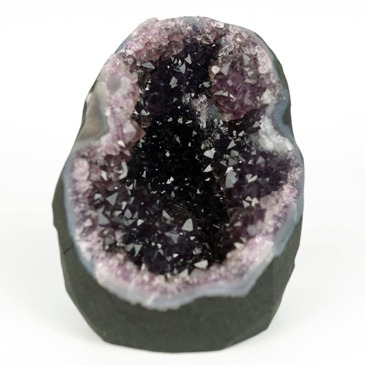 Amethyst Dark Purple Crystals Geode Natural Mineral Specimen # B 4645 – Amethyst