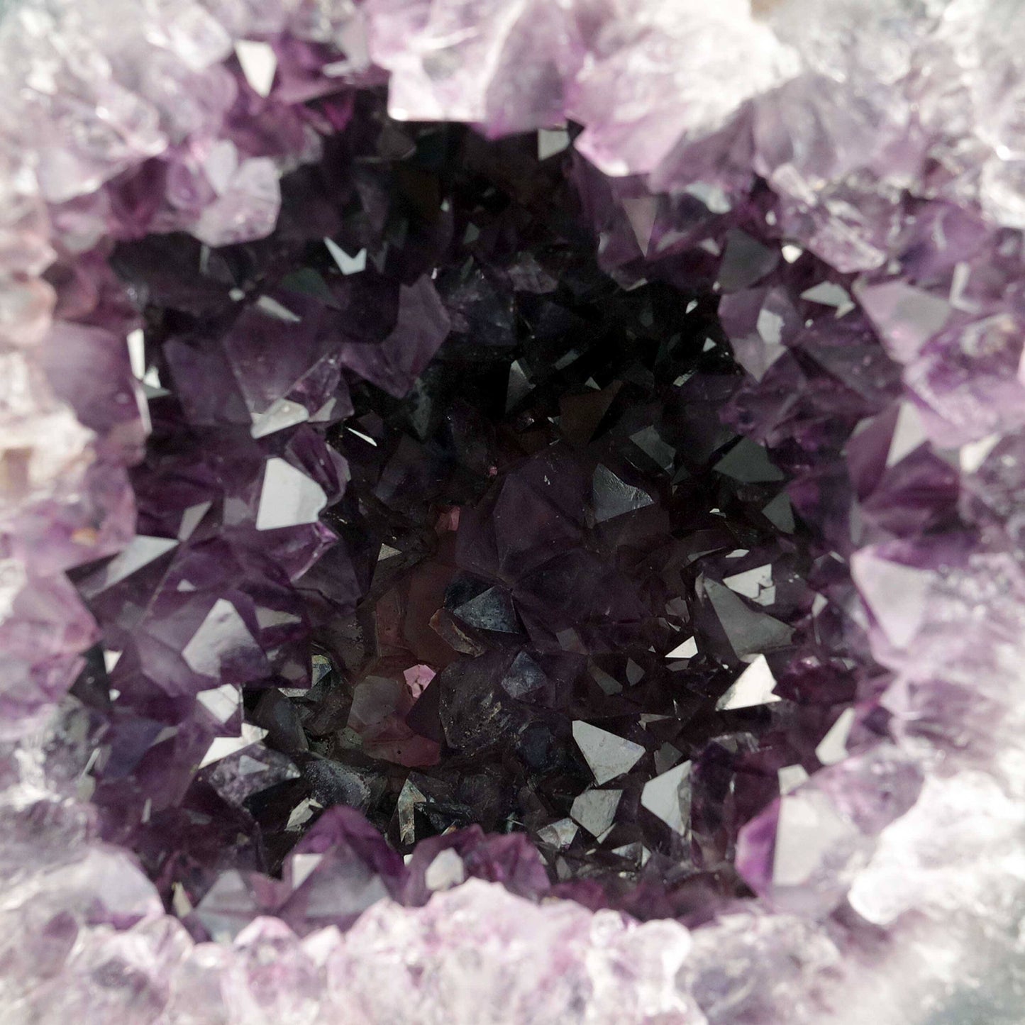 Amethyst Dark Purple Crystals Geode Natural Mineral Specimen # B 4648 – Amethyst