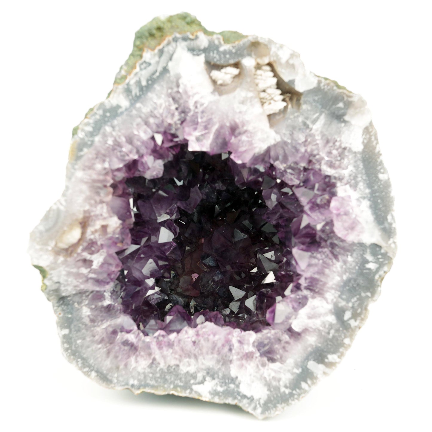 Amethyst Dark Purple Crystals Geode Natural Mineral Specimen # B 4648 – Amethyst