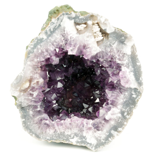 Amethyst Dark Purple Crystals Geode Natural Mineral Specimen  # B 4648