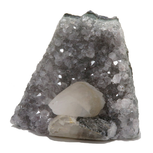 Amethyst Geode White Calcite Cluster Soul Awakening 3 Inch – Clusters
