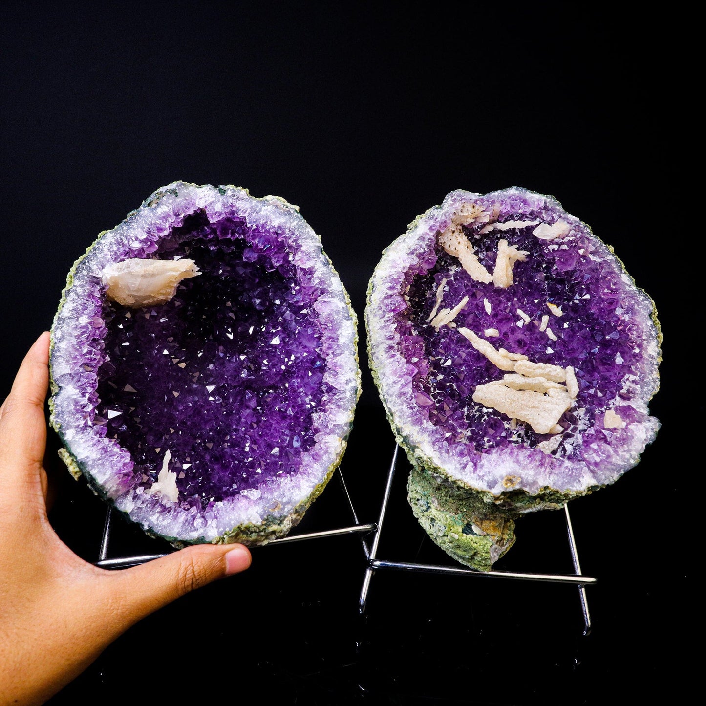 Amethyst Geode with Calcite 9" - 5.4kg India – Amethyst