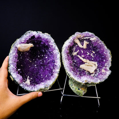 Amethyst Geode with Calcite 9" - 5.4kg India – Amethyst