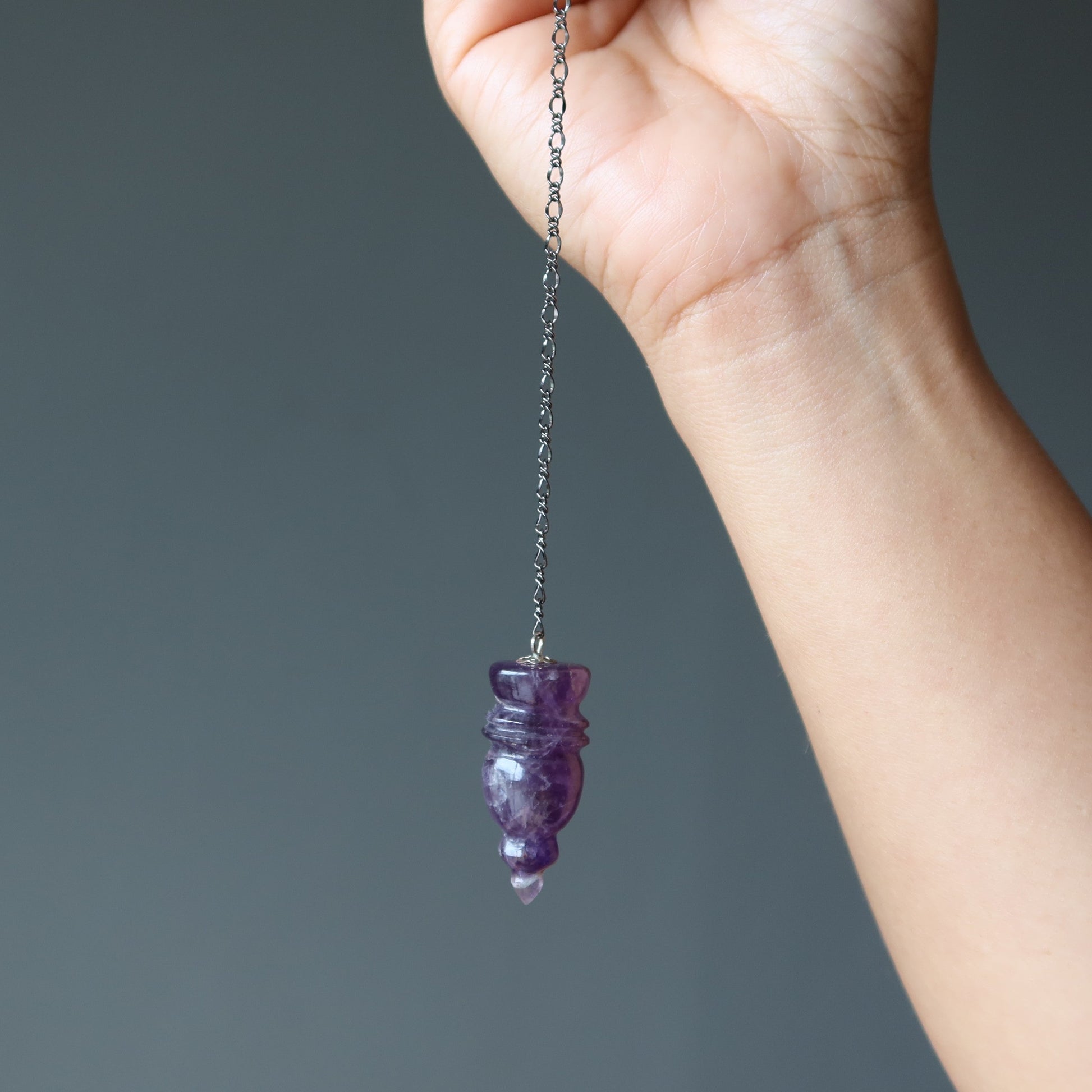 Amethyst Pendulum | Purple Crystal Dowsing Tool – Pendulums