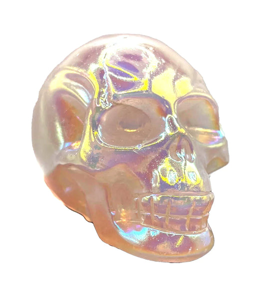 Aura Rose Quartz Skull