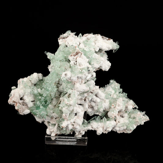 Apophyllite Green with Mordenite Natural Mineral Specimen # B 6570 – Apophyllite