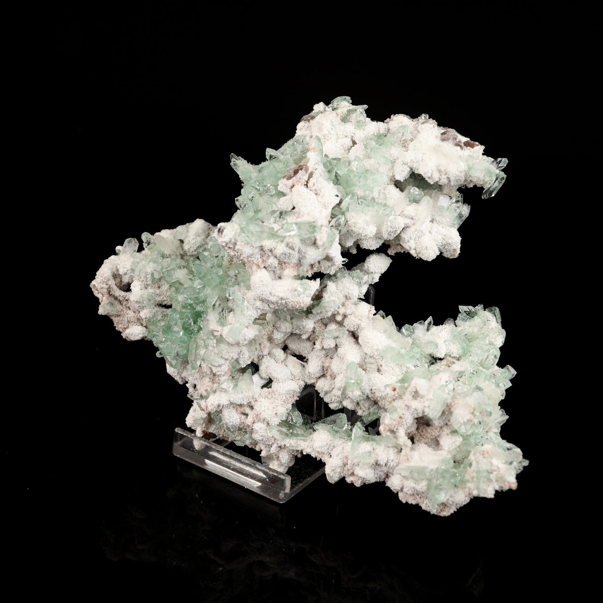 Apophyllite Green with Mordenite Natural Mineral Specimen # B 6570 – Apophyllite