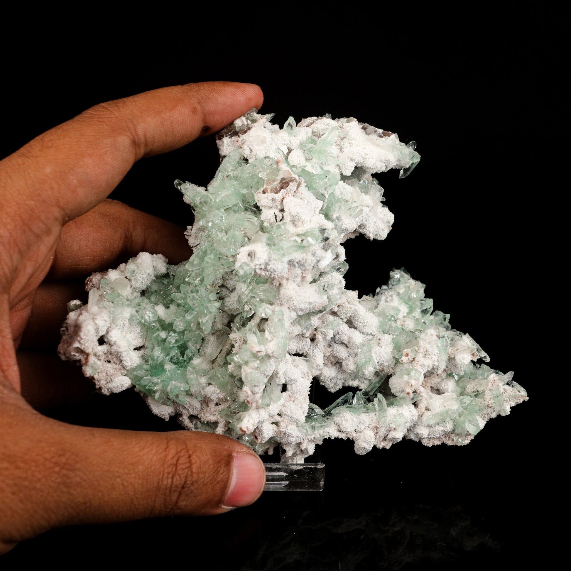 Apophyllite Green with Mordenite Natural Mineral Specimen # B 6570 – Apophyllite