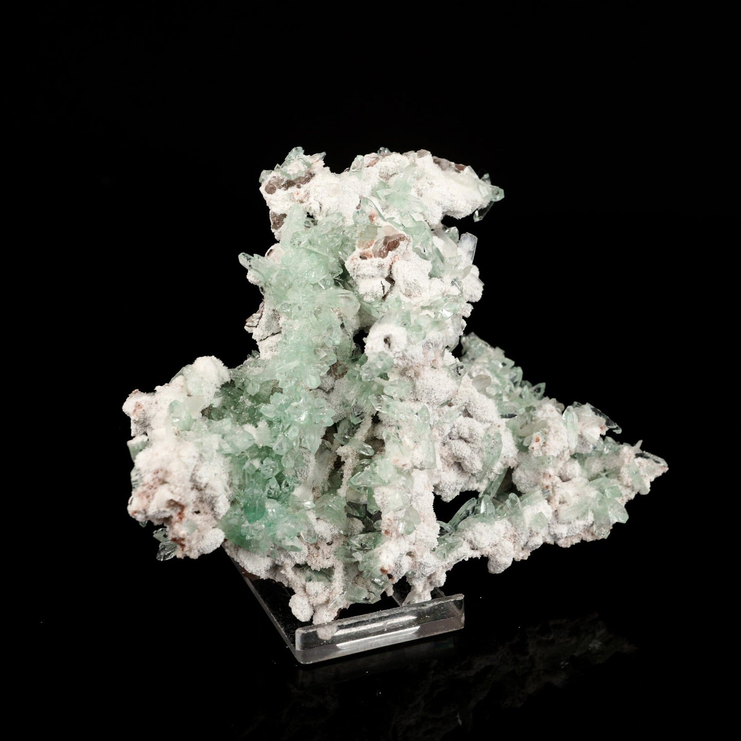 Apophyllite Green with Mordenite Natural Mineral Specimen # B 6570 – Apophyllite