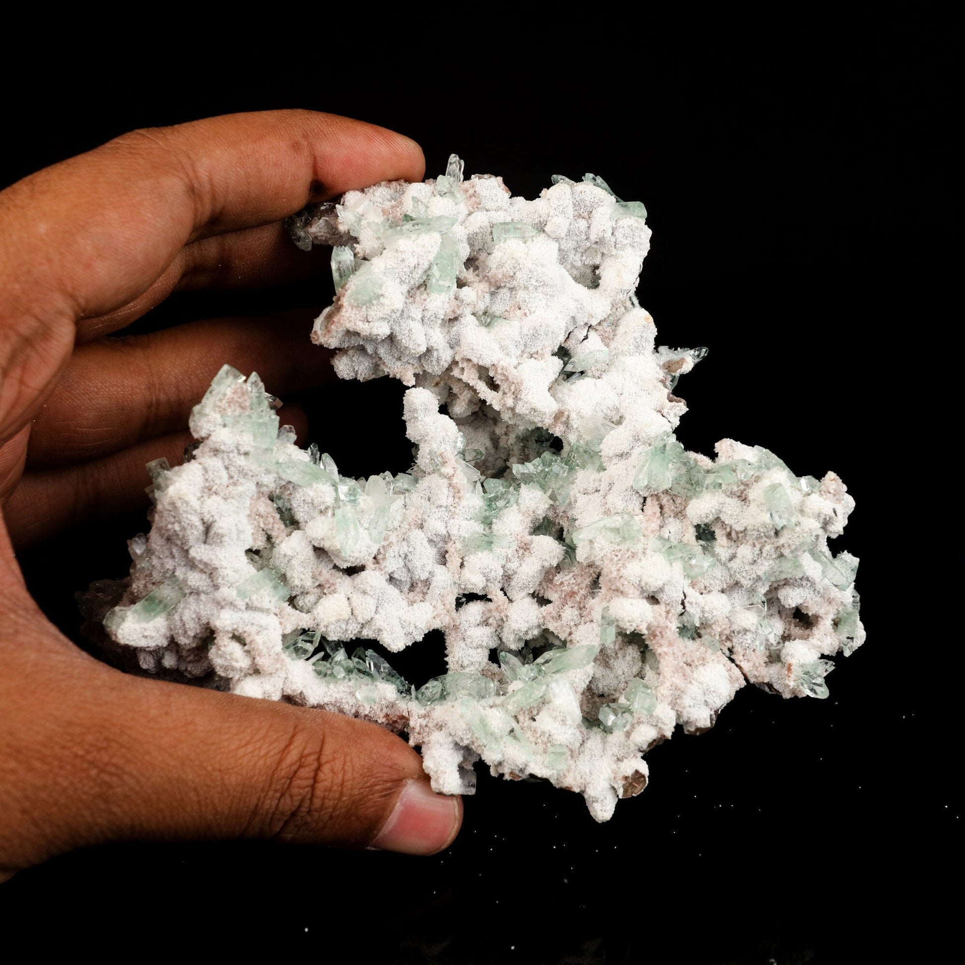 Apophyllite Green with Mordenite Natural Mineral Specimen # B 6570 – Apophyllite