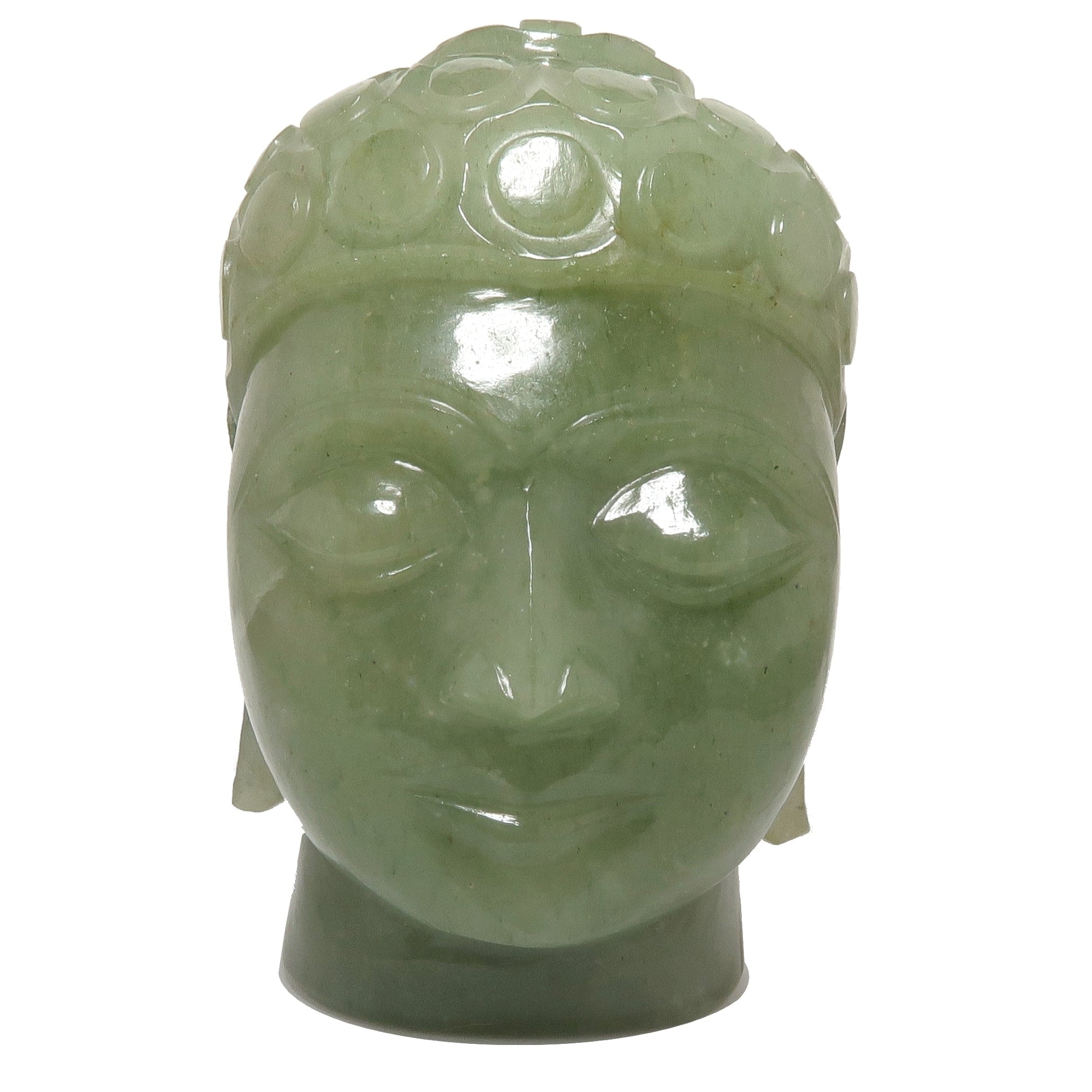 Green Aventurine Buddha Head Zen Meditation Crystal 3.5 Inch – Gods