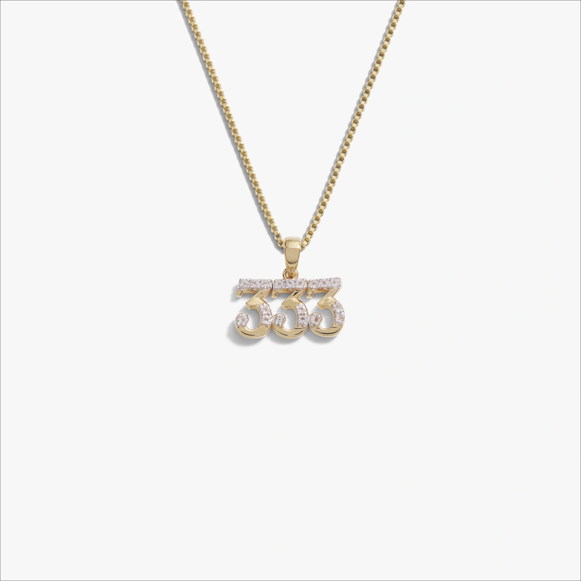 Angel Number Necklace – 14K Gold Vermeil 333 Necklaces