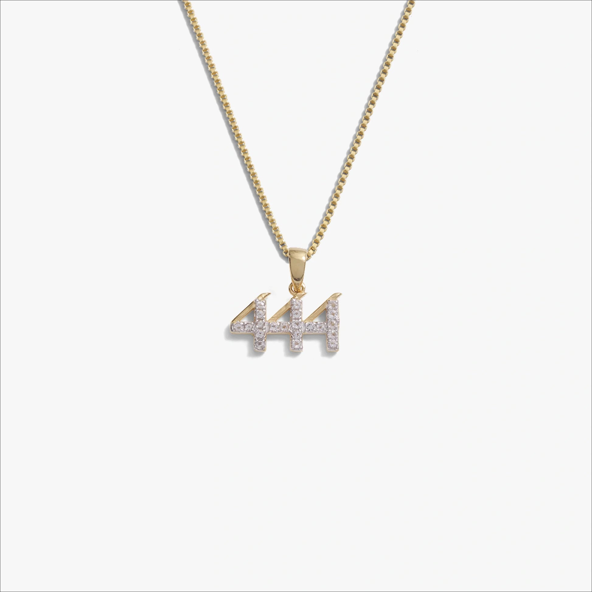 Angel Number Necklace – 14K Gold Vermeil 444 Necklaces