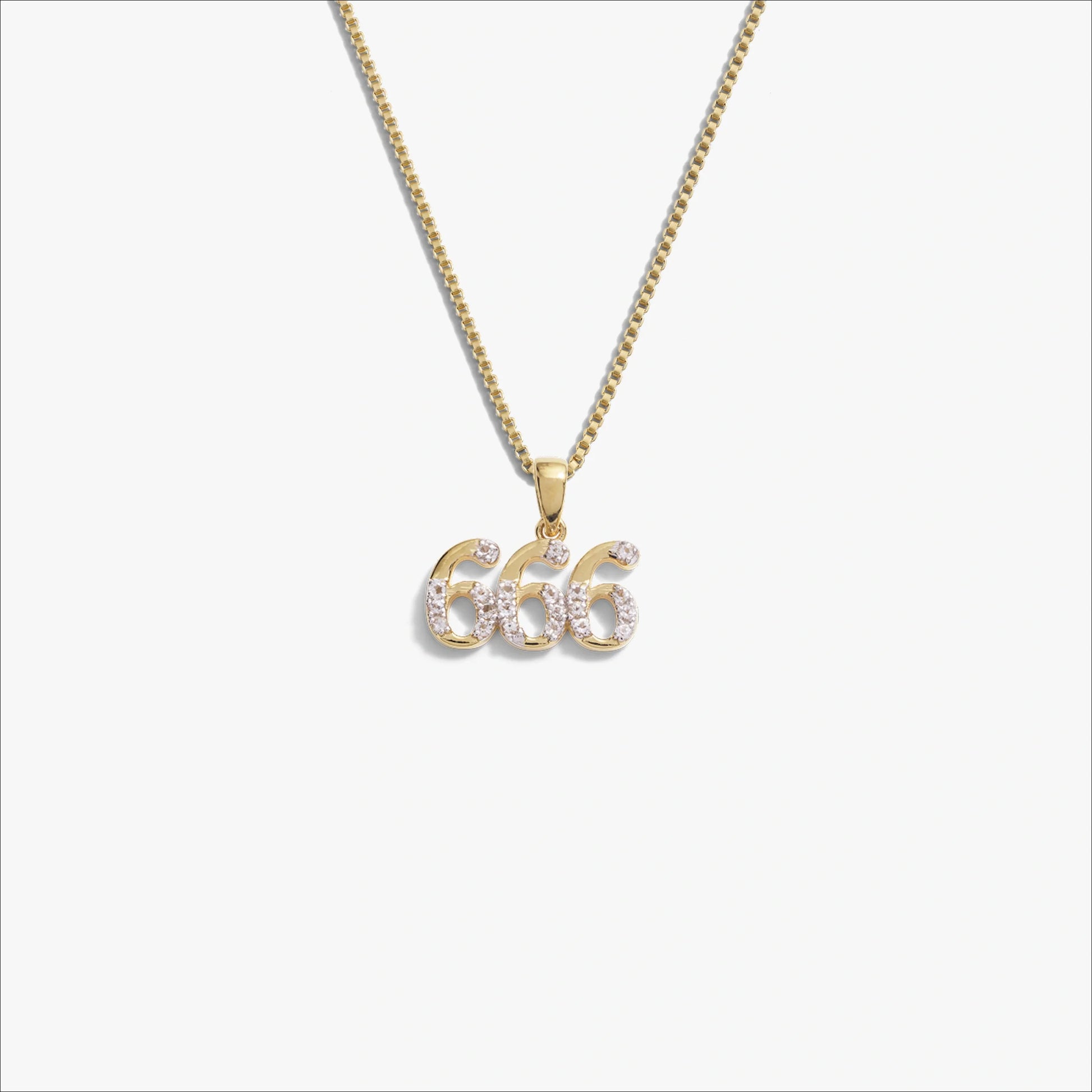 Angel Number Necklace – 14K Gold Vermeil 666 Necklaces