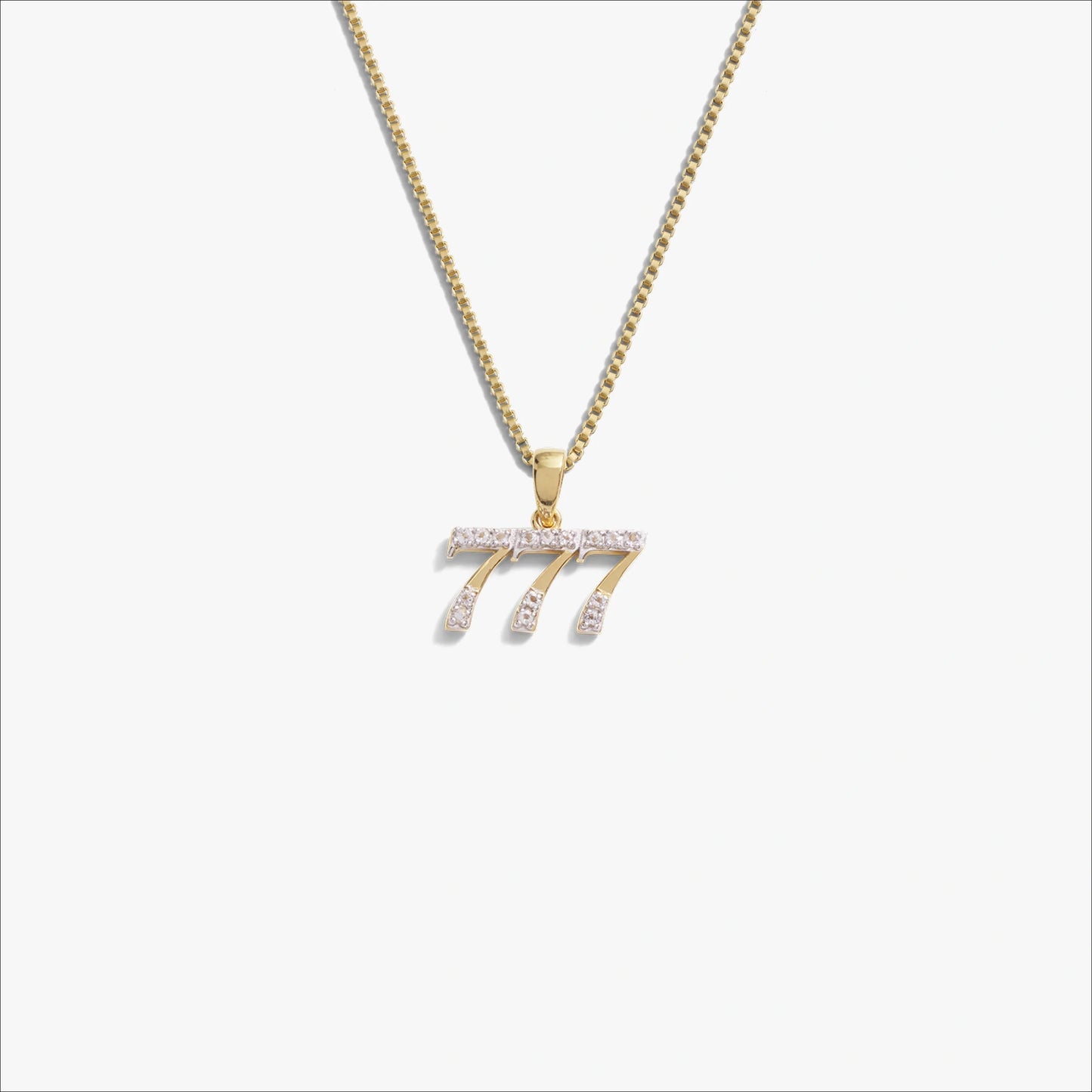Angel Number Necklace – 14K Gold Vermeil 777 Necklaces
