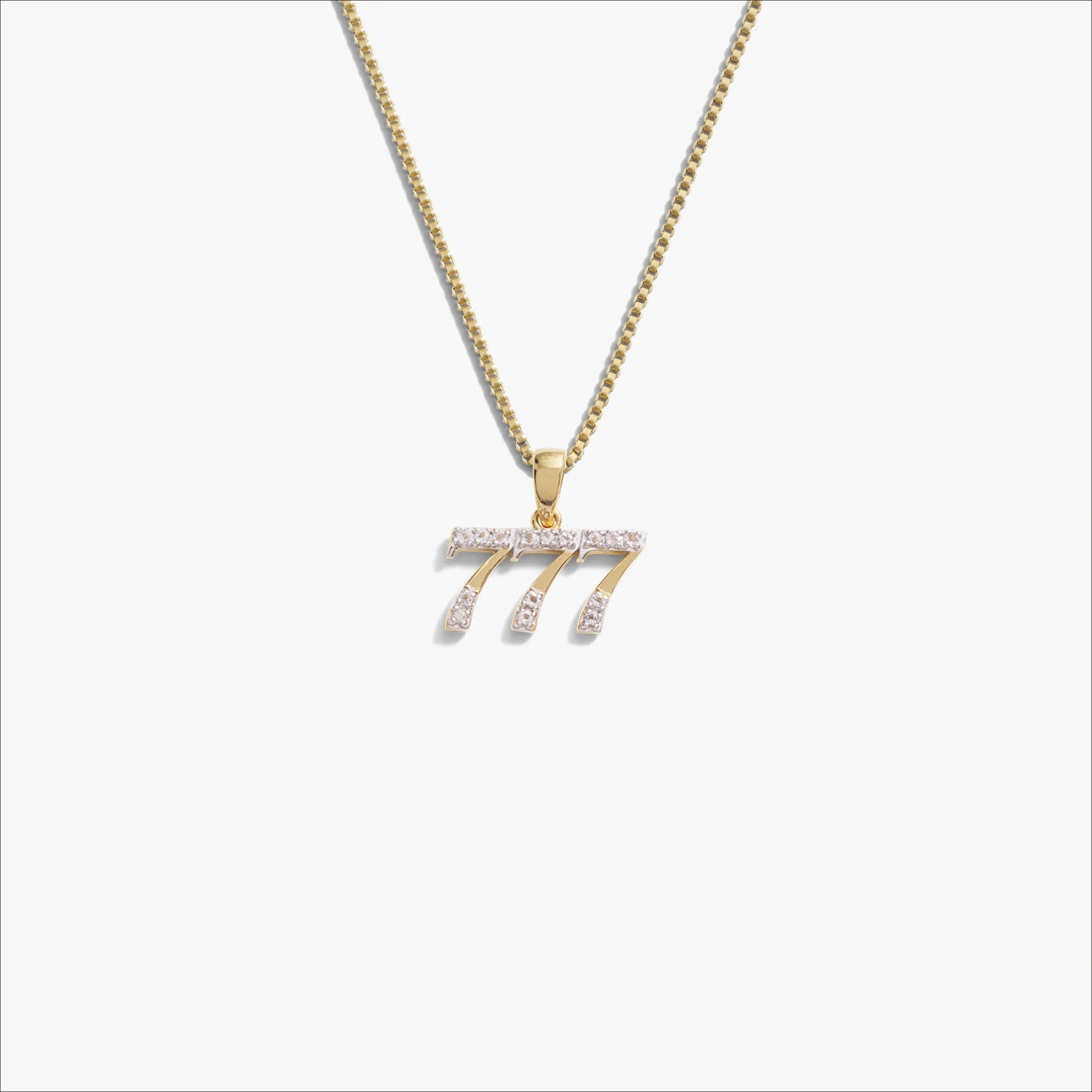 Angel Number Necklace – 14K Gold Vermeil 777 Necklaces