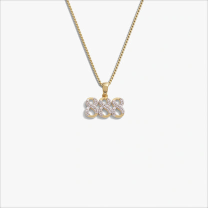 Angel Number Necklace – 14K Gold Vermeil 888 Necklaces