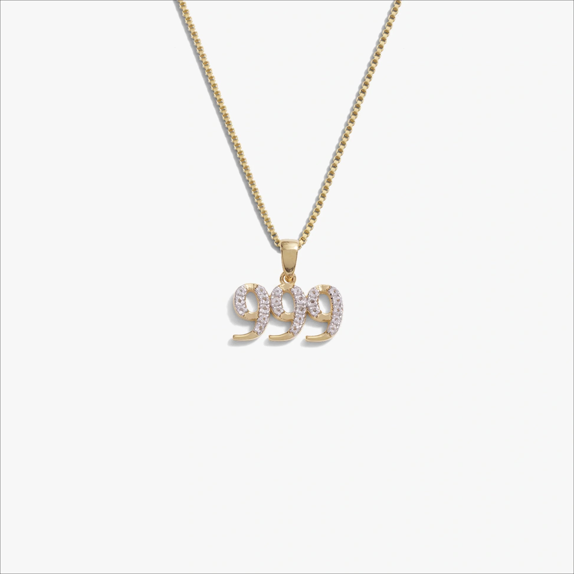 Angel Number Necklace – 14K Gold Vermeil 999 Necklaces