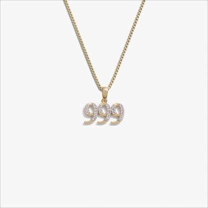 Angel Number Necklace – 14K Gold Vermeil 999 Necklaces