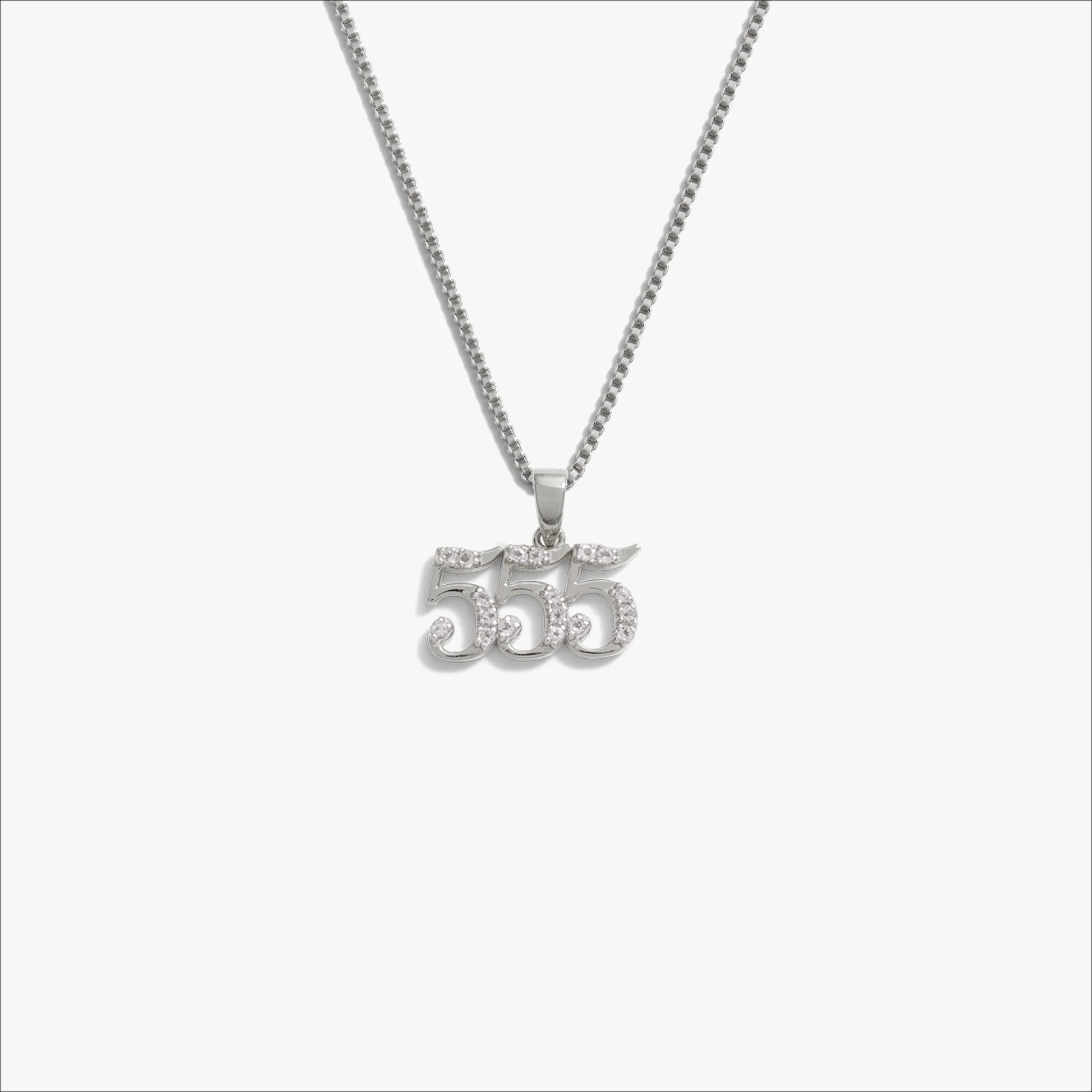 Angel Number Necklace – 925 Sterling Silver 555 Necklaces