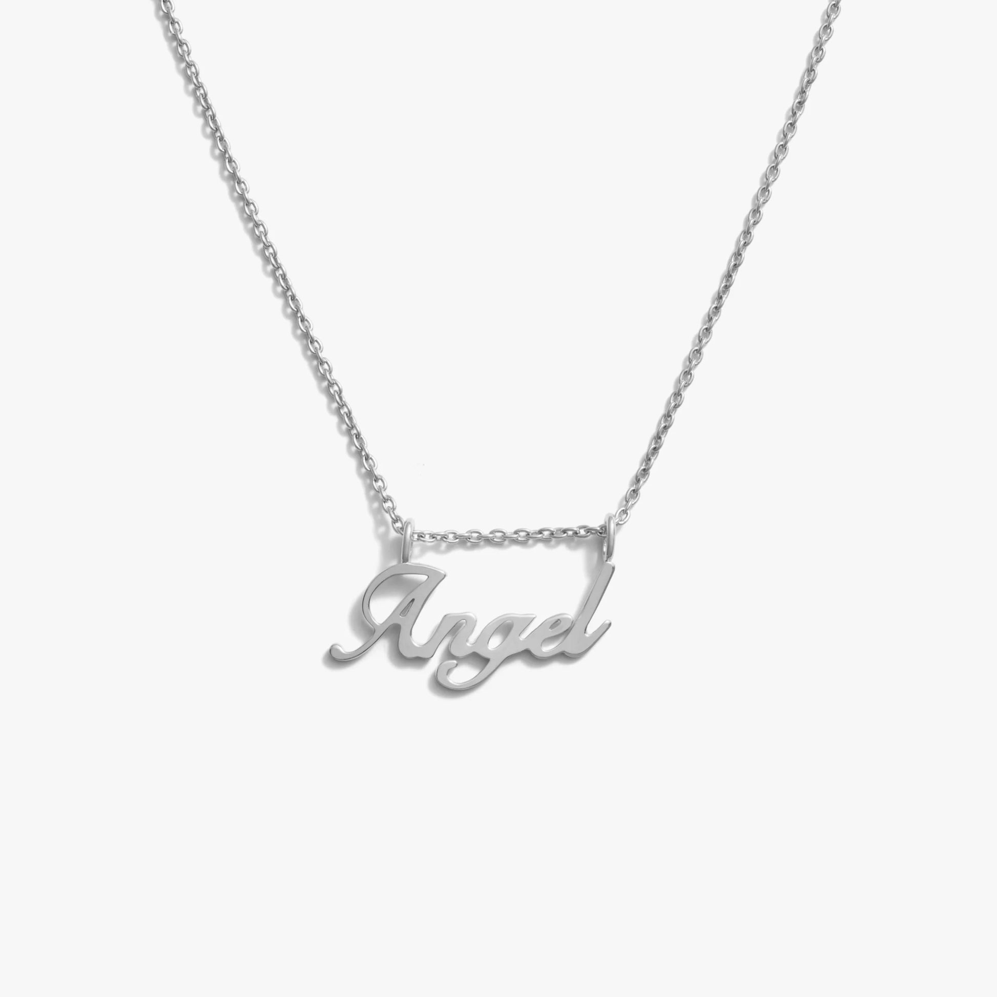 Angel Nameplate Necklace – 925 Sterling Silver Necklaces
