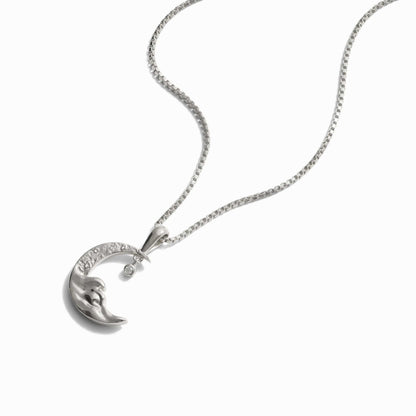 Diamond Moon Wave Necklace – Necklaces