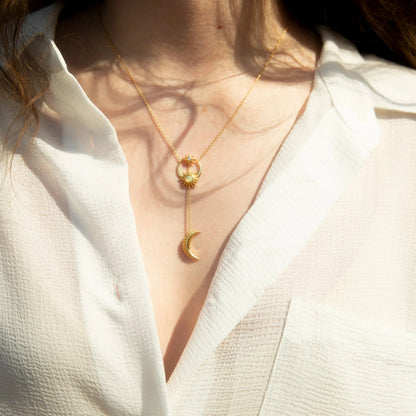 Sun / Moon & Stars Lariat Necklace – Necklaces