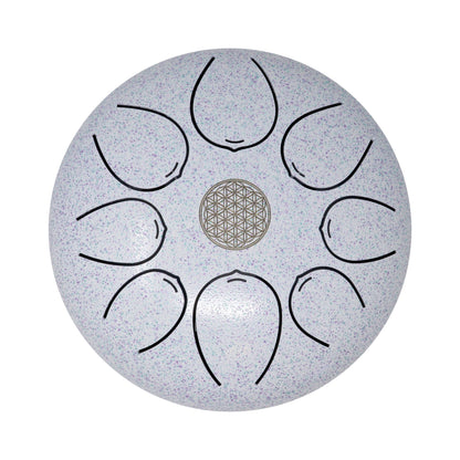 20cm Pentatonic Steel Singing Drum - Metal White –