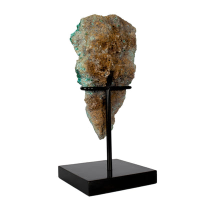 Chrysocolla Malachite Druze Specimen on Custom Stand –