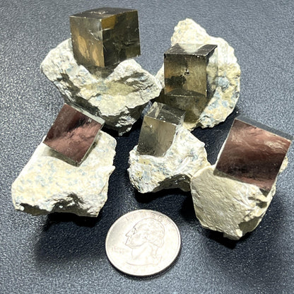 Golden Iron Pyrite Crystal Cubes In Rough Raw Matrix Wholesale – Home & Living > Home Decor > Home Accents > Rocks & Geodes