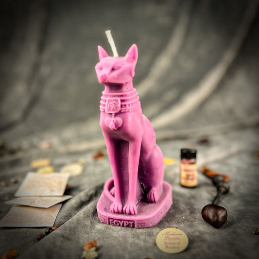 Bast Goddess Candle Spell Kit - Egyptian Protection – Purple (Empowerment) Candle Spell Kit